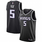 Kings 5 De'Aaron Fox Black Nike Swingman Jersey Dzhi,baseball caps,new era cap wholesale,wholesale hats
